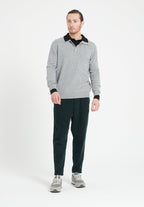 Polo manches longues homme en cachemire gris clair - LUKE 5